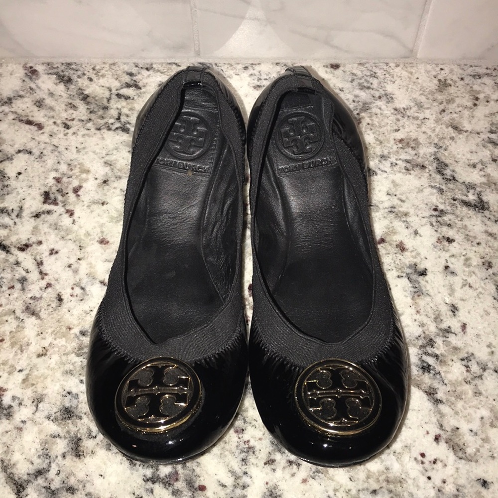 Like New Black Tory Burch Flats Size 7M